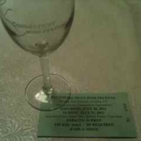 CT Wine Festival glass with ticket